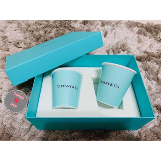 ชุดเเก้ว Tiffany’s, Tiffany & Co co bone china paper cup💚แท้💯