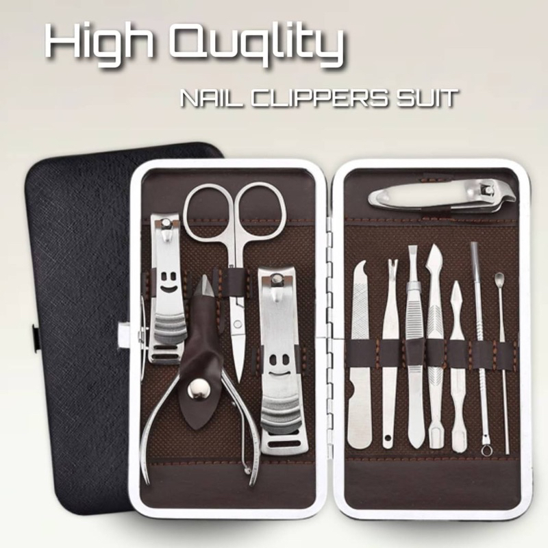 high-quqlity-nail-clippers-suit-ชุดกรรไกรตัดเล็บพร้อมกระเป๋าจัดเก็บ
