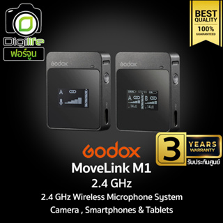 Godox Microphone MoveLink M1 ,Wireless Microphone 2.4GHz สำหรับ Camera Smartphones &amp; Tablets -รับประกันศูนย์ Godox 3ปี