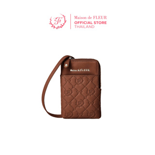 Maison de FLEUR - Smartphone Wallet with Monogram Pattern กระเป๋าใส่โทรศัพท์ สะพายข้าง ดีไซน์น่ารัก