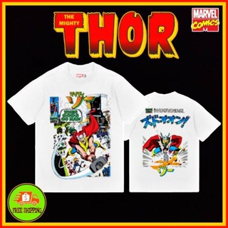 เสื้อMarvel ลาย Thor(🇯🇵マーベルカタカナ)สีขาว(MX-172)