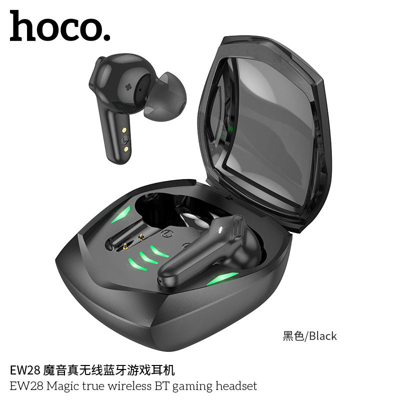 หูฟัง-hoco-ew28-หูฟังบลูทูธ-หูฟังไร้สาย-พร้อมกล่องชาร์จสุดเท่-magic-true-wireless-bt-gaming-headset-in-ear-มีไฟบอกแบต
