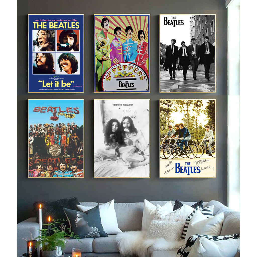 โปสเตอร์-the-beatles-เดอะ-บีเทิลส์-วง-ดนตรี-ร็อกแอนด์โรล-รูป-ภาพ-ติดผนัง-สวยๆ-poster-34-5x23-5นิ้ว-88-60-ซม-โดยประมาณ