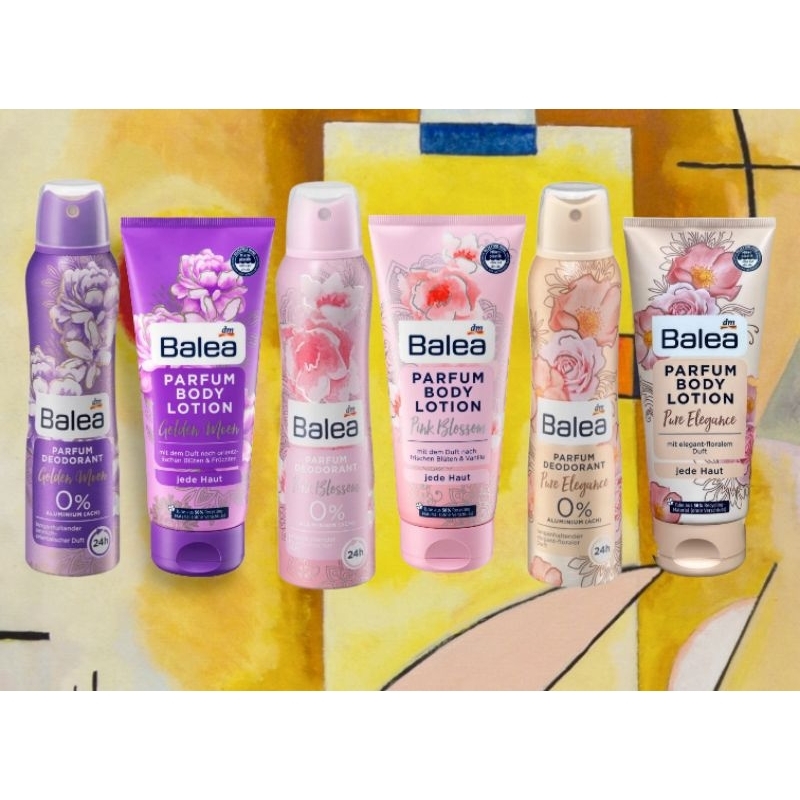 Balea Parfum Deodorant บอดี้สเปรย์ ระงับกลิ่นกาย ขนาด150ml และBalea Perfume Body Lotion 200ml