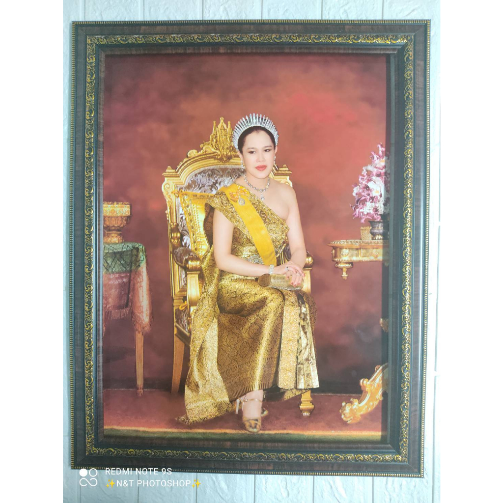 ภาพรัชกาลที่9-ภาพพระพันปีหลวง-ภาพ-ร-9พร้อมราชินี-ภาพมลคล-ภาพติดผนัง-ขนาดภาพรวมกรอบ18x23นิ้ว
