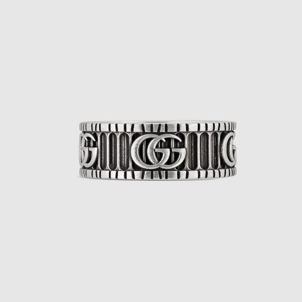 กุชชี่-gucci-แหวน-ring-with-double-g-in-silver