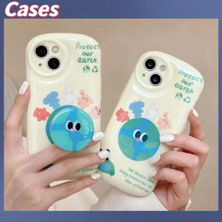 คูปองเคลม🎀เคสไอโ case for iphone 11 12 cartoon cute earth เคส 14 13 12 11 pro max เคสโทรศัพท์มือถือที่สร้างสรรค์