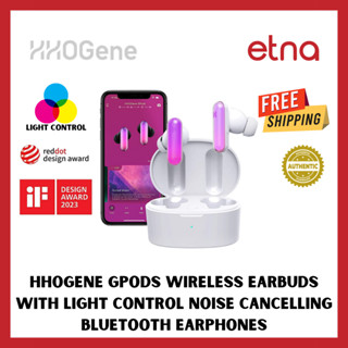 HHOGene Gpods Wireless Earbuds with Light Control,Noise Cancelling Bluetooth Earphones