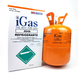 น้ำยาแอร์ R-404a ยี่ห้อ iGAS บรรจุน้ำยา 10.9kg ไม่รวมนน.ถัง ออกใบกำกับภาษีได้