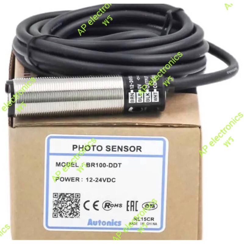 br100ddt-photo-sensor-m18-ชนิด-npn-ระยะจับ-10cm-ไฟ12-24vdc-เราคือแหล่งจัดจำหน่ายอะไหล่อิเล็คทรอนิคส์-โรงงาน