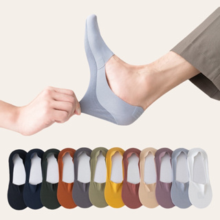 ถุงเท้าซ่อนซับเหงื่อ (เบอร์ 35-44) ช/ญ ใส่ได้ ถุงเท้าเว้าผ้านุ่มลื่นเย็น กระชับแน่นไม่หลุดง่าย