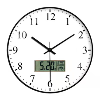 【พร้อมส่ง】นาฬิกาแขวนผนัง สไตล์นอร์ดิก ใช้ตกแต่งผนัง ลานเดินเงียบ ประหยัดพลังงาน ขนาด12 นิ้ว (โชว์ วันเดือน อุณหภูมิ)