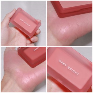 บลัชออน baby bright no.02 sweet โทนชมพูละมุนๆ ปัดแล้วดูแกัมดูอมชมพูแบบธรรมชาติ แนะนำเลย