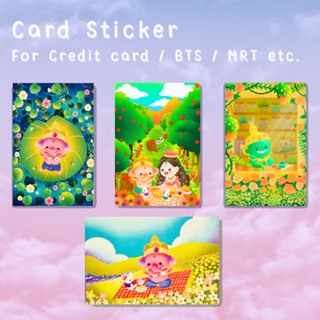 Card Sticker | สติ๊กเกอร์เสริมดวงติดตกแต่งบัตรเครดิต ATM BTS MRT ขนาดพอดีกับบัตร ลายเบบี้พระพิฆเนศ