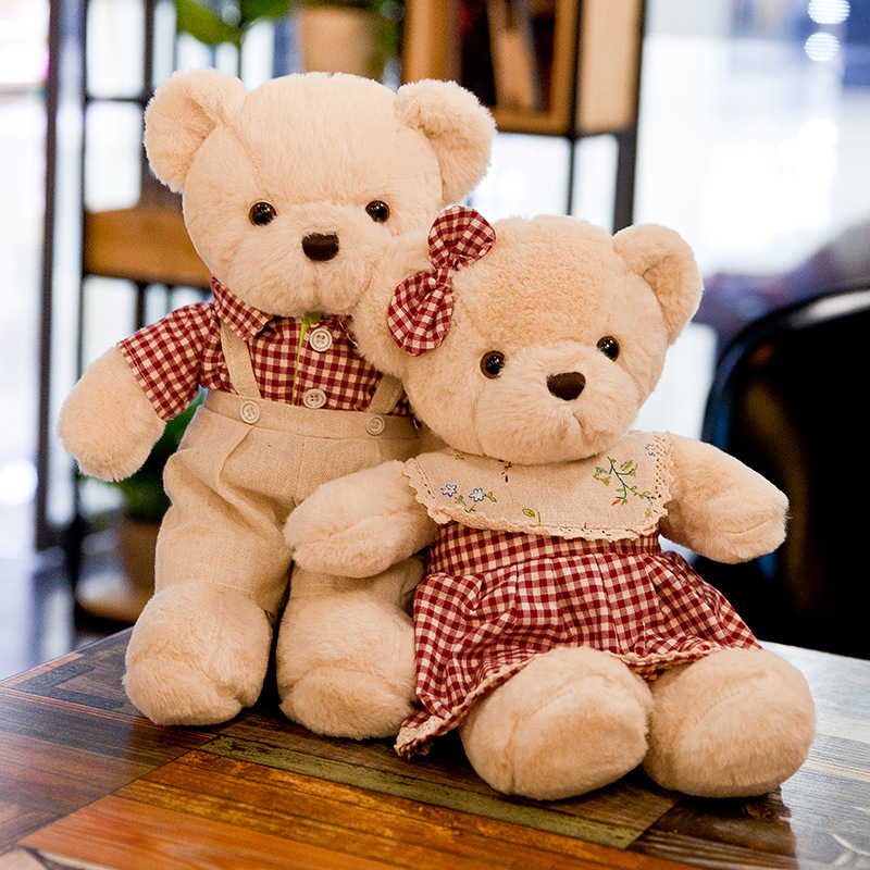 ตุ๊กตาหมีคู่รัก-ตุ๊กตาหมีน่ารัก-ขนาด40cm-teddy-bear-ขนาด-40cm-ใช้มอบในโอกาสพิเศษเป็นของขวัญ