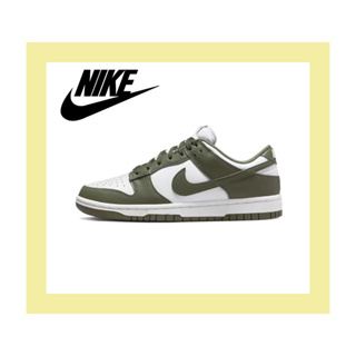 รับประกันของแท้ 100% Nike Dunk Low “Medium Olive” Low Top Skate Shoes