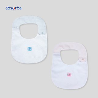 แอ็บซอร์บา (แพ็ค 1 ชิ้น ) ผ้ากันเปื้อน สำหรับเด็กแรกเกิด - 3 เดือน มี 2 สีให้เลือก คอลเลคชั่น Bebe Pastel - bb