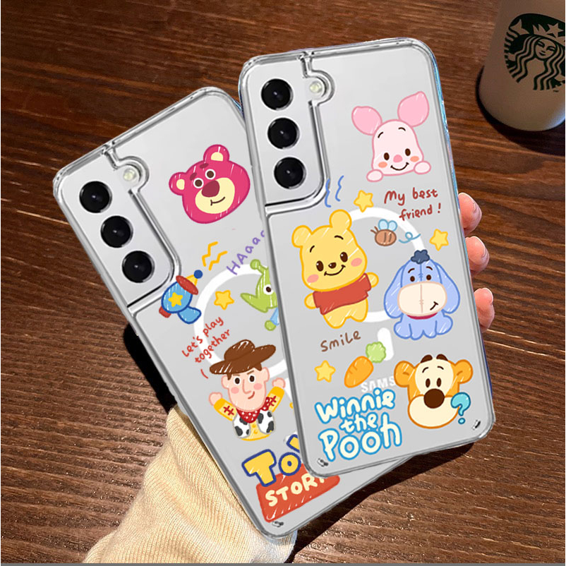 เคสโทรศัพท์ซิลิโคน-tpu-เคสใส-เคสแม่เหล็ก-เคสลายการ์ตูนน่ารัก-สําหรับ-samsung-s22-s23-ultra-s23ultra-s22ultra