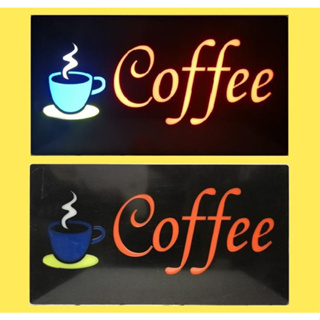 ป้ายไฟ Coffee ผลิตจากวัสดุคุณภาพ หลอดไฟLED ประหยัดไฟ แสงไฟRGB ทำให้ร้านน่าสนใจมากขึ้น เพิ่มความโดดเด่นสะดุดตา