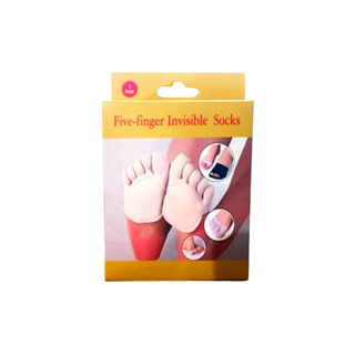 Finger socks ผ้าสวมหน้าเท้า ผ้าสวมเท้า ผ้าสวมนิ้ว ตัวแผ่นรองแมมโมรี่โฟม นุ่มมาก ตัวผ้าสวมแบบห้านิ้ว 1 กล่อง T2483