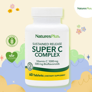 NaturesPlus Super C Complex Sustained Release 💕 Vit c 1000mg + Bioflavonoids 500mg อุดมไปด้วยสารต้านอนุมูลอิสระ💕