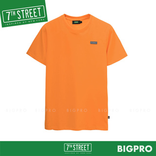 เสื้อยืด แนวสตรีท 7th Street รุ่น RUBBER LOGO (ส้ม) RLG031 ของแท้