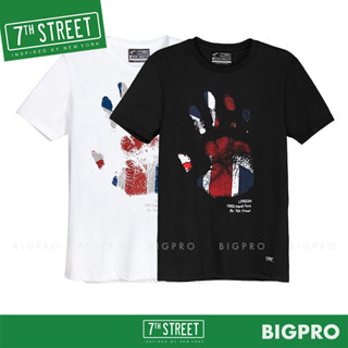 7th Street เสื้อยืด แนวสตรีท รุ่น มือ (ขาว - ดำ) OHD001 - OHD002 ของแท้