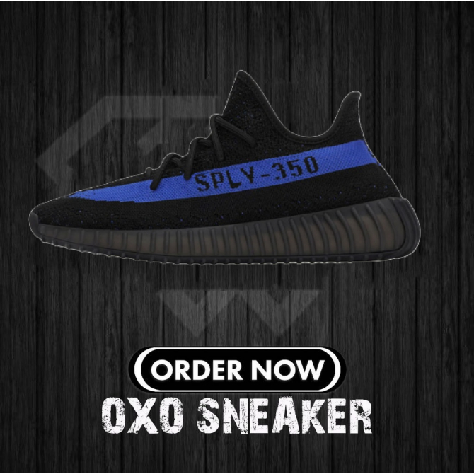 adidas-originals-yeezy-boost-350-v2-dazzling-blue-black-and-blue-paint-strip-ของแท้-100