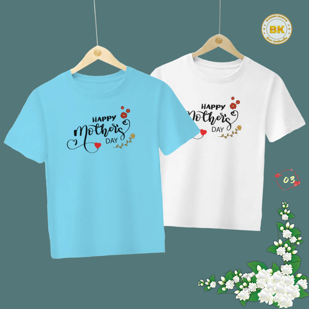 เสื้อวันแม่-สกรีนลาย-happy-mothers-day-m03-สกรีนตรงปก100-bkscreenshirt-รักแม่ทุกวัน