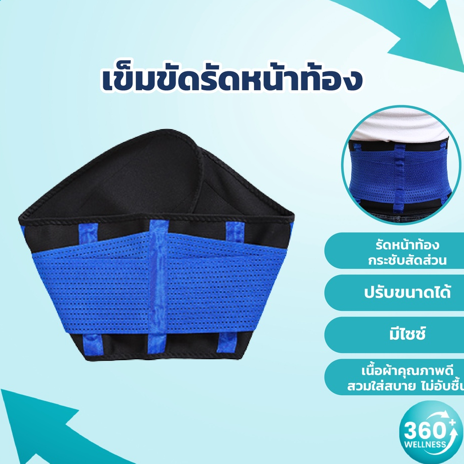 360wellness-เข็มขัดรุ่นใหม่ล่าสุด-เข็มขัดพยุงหลัง-เข็มขัดรัดหน้าท้อง-เข็มขัดพยุงเอว-ปรับกระชับสัดสัดส่วน