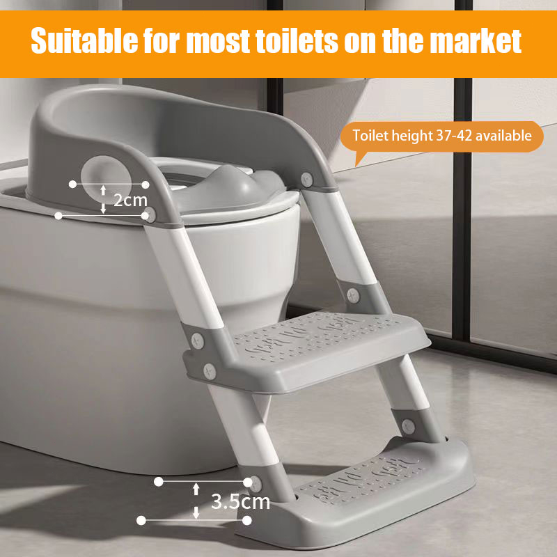 บันไดชักโครก-ที่รองชักโครก-ที่รองนั่งขับถ่ายเด็ก-potty-training-seat-นั่งสบาย-ปรับระดับได้-ไม่มีเบาะรองนั่ง