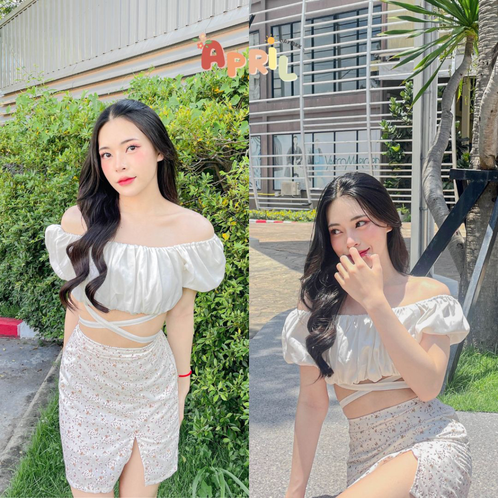 รุ่นใหม่-เฉพาะกระโปรง-ลดเหลือ-186-เมื่อใส่โค้ด-wqnbrz-กระโปรงทรงเอ-ลายดอกไม้-มีซับใน-ซิปข้าง-aprilsunday-bkk