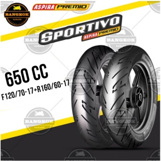 🔊 ลดราคาพิเศษสุดๆ  ASPIRA SPORTIVO 120/70-17+160/60-17 FOR 650 CC ขึ้นไป ยางขายดี