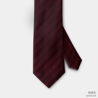 Merlot Red Herringbone 3 Inch Necktie - เนคไทสีแดงเข้มลายก้างปลา