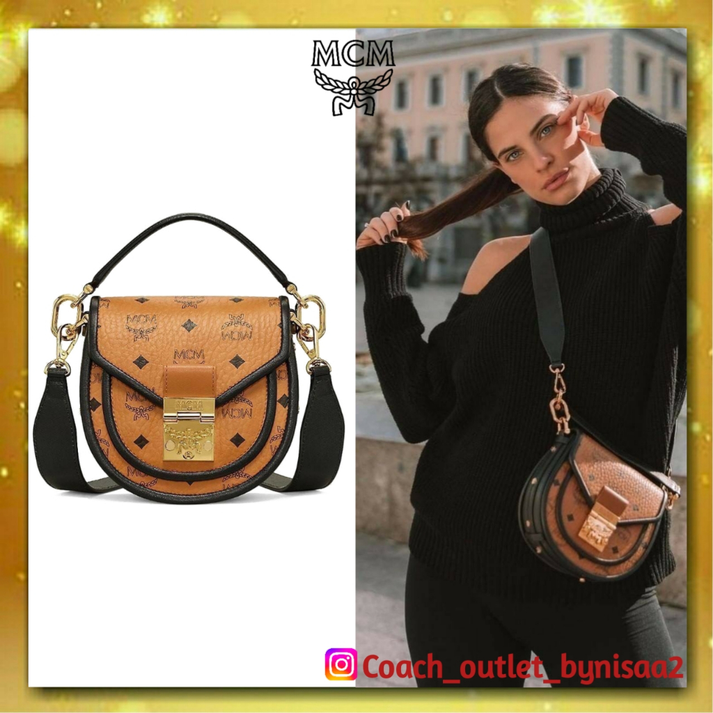 MMCM MINI PATRICIA SHOULDER BAG IN VISETOS LEATHER BLOCK Shopee Thailand