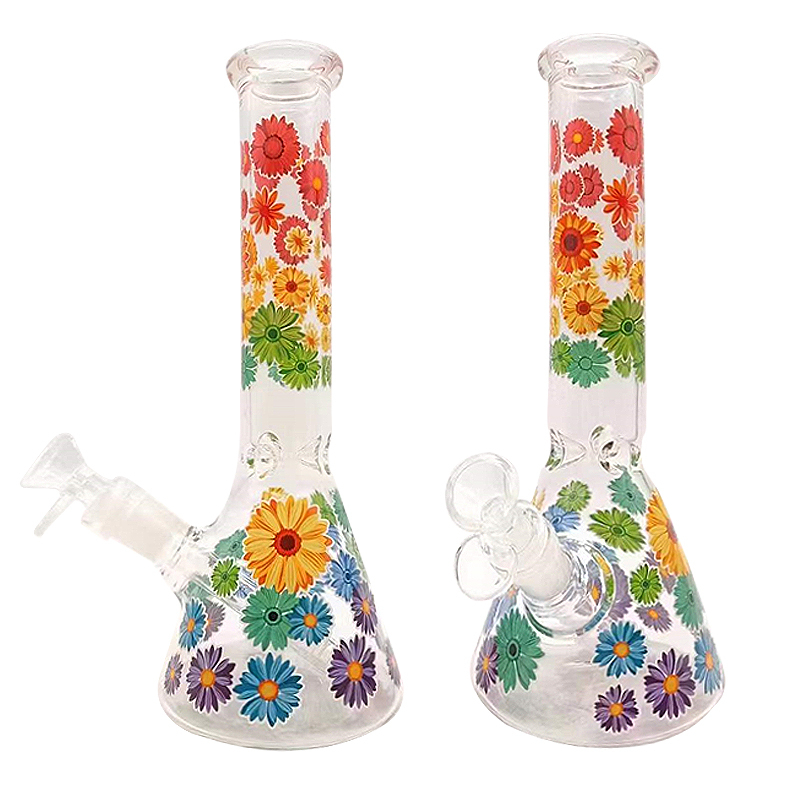 พร้อมส่ง-บ้องแก้ว-บ้อง-สูง25cm-bong-glass-ลายดอกไม้สวยงาม-บ้องสายเขียว-อุปกรณ์สายเขียวพกพา-คัแก้วสายเขียว-มากับโจ้แก้ว