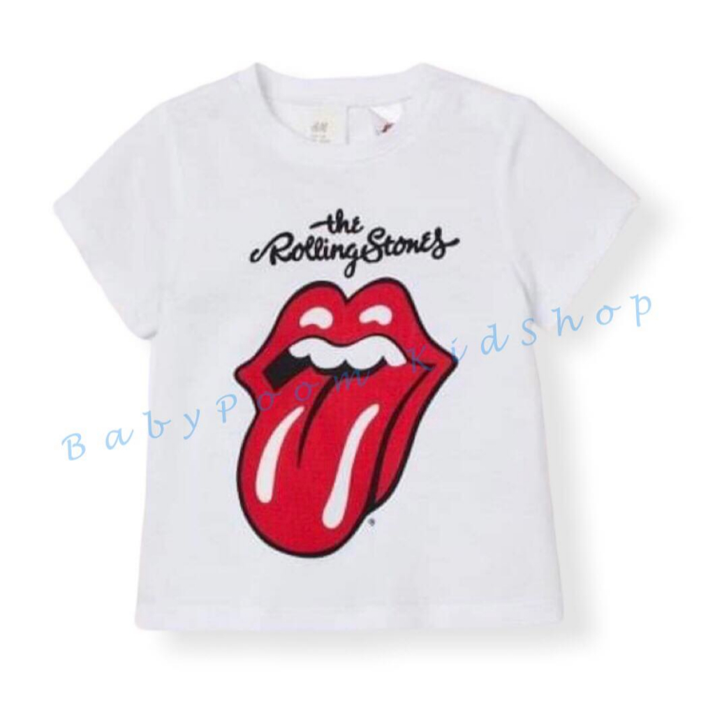 hm-rolling-stones-tshirt-เสื้อยืดเด็กผู้ชาย-ผู้หญิง-คุณภาพดี-งานแบรนด์แท้จากhm