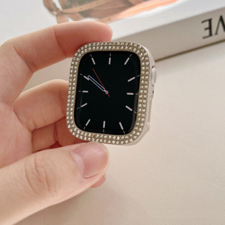 Case iWatch diamond เคสเพชร2แถว 41mm 45mm สำหรับแอปเปิ้ลวอช 44mm 40mm 38mm 42mm เคสนาฬิกาข้อมือประดับเพชร
