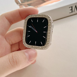 Case iWatch diamond เคสเพชร2แถว 41mm 45mm สำหรับแอปเปิ้ลวอช 44mm 40mm 38mm 42mm เคสนาฬิกาข้อมือประดับเพชร