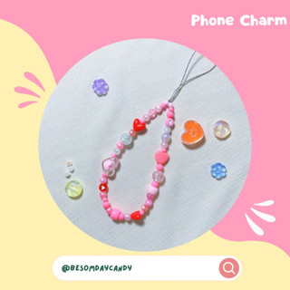 Phone Charm สายห้อยโทรศัพท์ มือถือ (แฮนด์เมด)