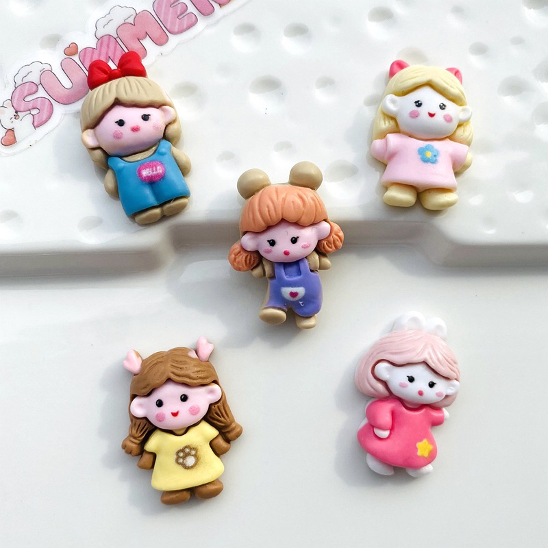 5-ชิ้น-เซ็ท-เรซิ่นเด็กผู้หญิง-ตกแต่ง-diy-เรซิ่นลายการ์ตูนน่ารัก