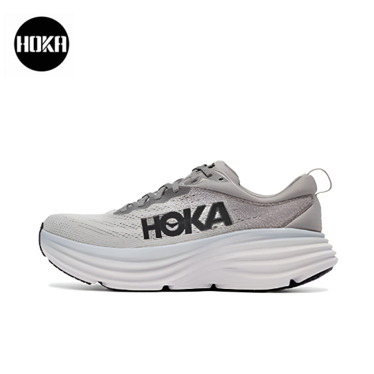 hoka-one-one-bondi-8-gray-ของแท้-100-sports-shoes-running-shoes-style