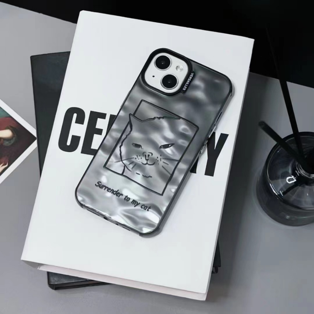คูปองเคลม-เคสไอโ-case-for-iphone-11-12-การ์ตูนแมวตลก-เคส-14-13-12-11-pro-max-เคสมือถือกันกระแทกสี่มุม