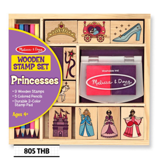 ชุดแสตมป์​ รุ่นเจ้าหญิง พร้อมหมึก non-toxic Melissa &amp; Doug Stamp Set Princess🇺🇸💯