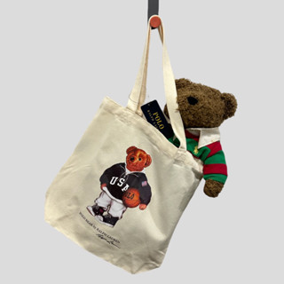 Tote Bag Ralph Lauren Baer Cotton Canvas 🐻