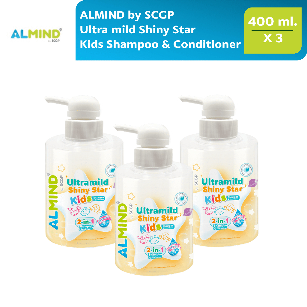 [New] ALMIND by SCGP Ultramild Shiny Star Kids Shampoo & Conditioner 3 ...