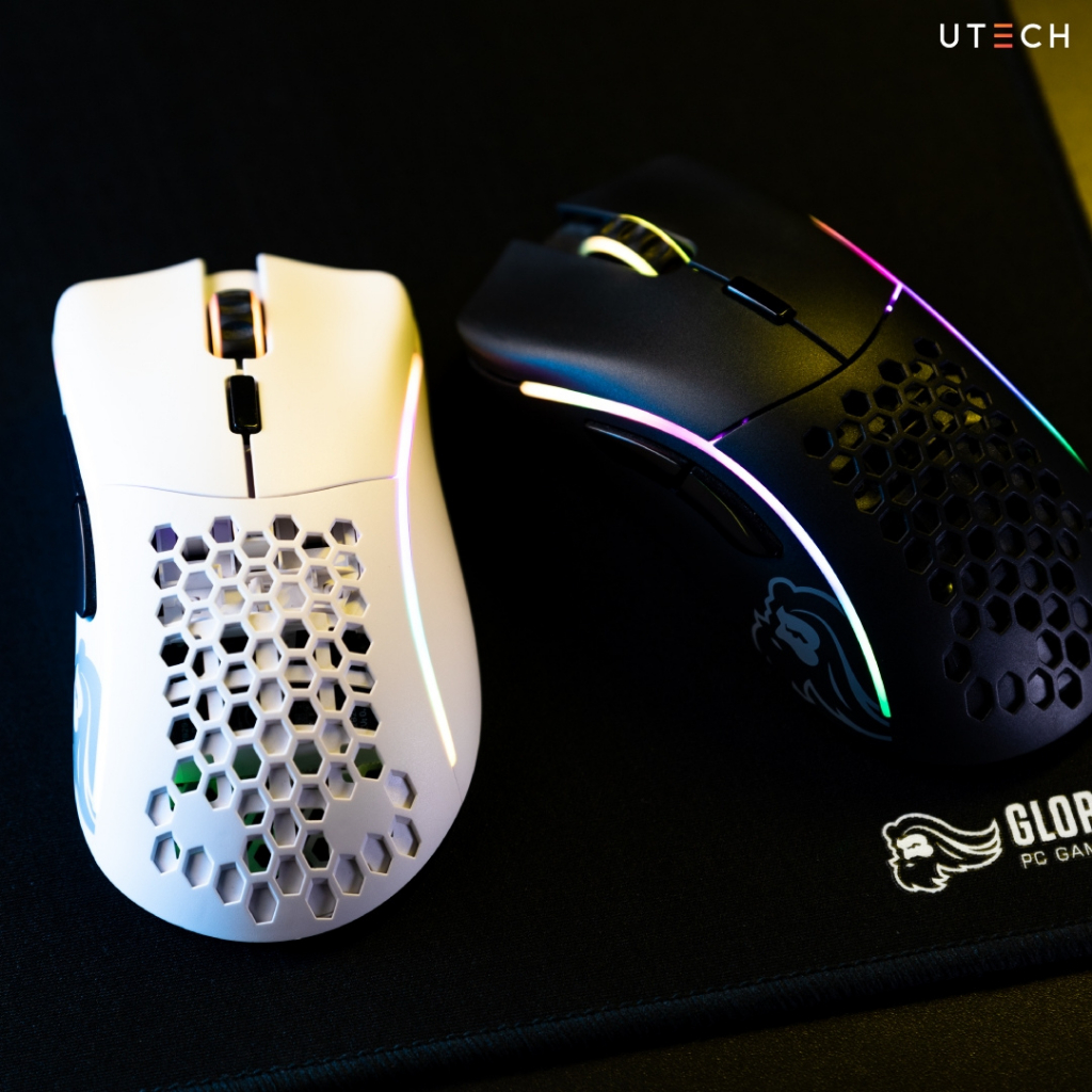 เมาส์ Glorious mouse Model D Wireless Matte Black and White by UTECh ...