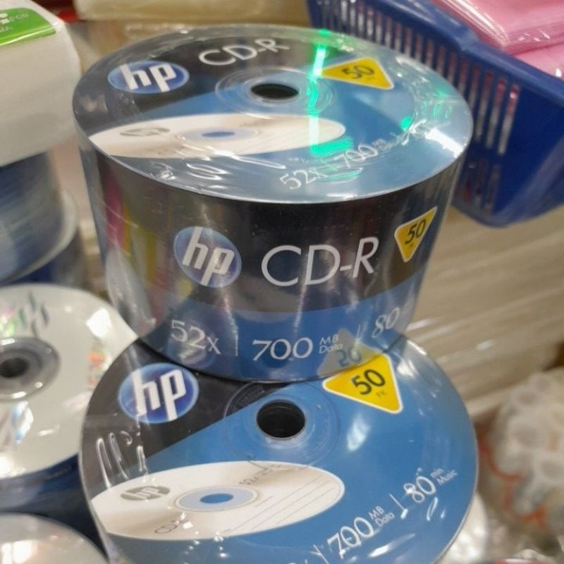 แผ่นซีดี-cd-cd-r-ยี่ห้อ-hp-แท้-ความจุ-700mb-pack-50-แผ่น