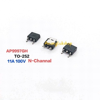1 ตัว AP9997GH  9997GH เป็นมอสเฟต N -channal TO252 ทนกระแส 11A 100V