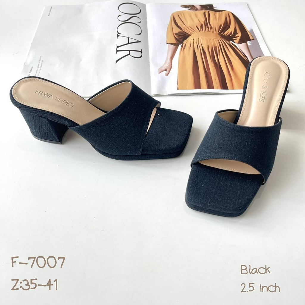 niwa-shoes-รองเท้าสตรีส้นสูง-2-5-นิ้ว-รหัส-f-7007